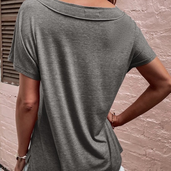 Cozy Mocha Brown V neck Dolman Sleeve Top - Picture 4 of 12